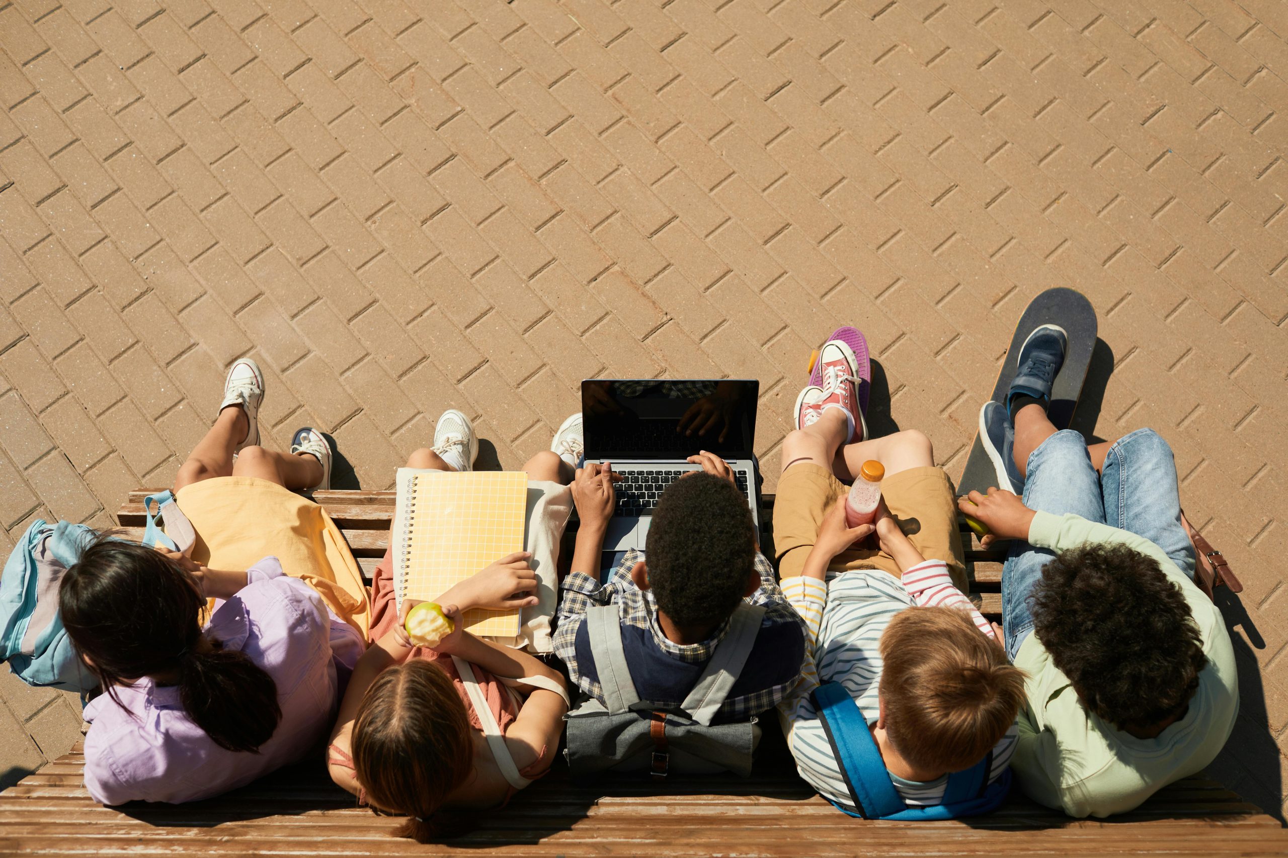 a group of people sitting in chairs